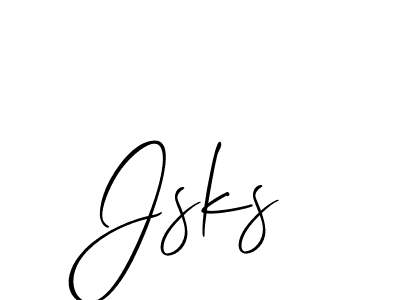Design your own signature with our free online signature maker. With this signature software, you can create a handwritten (Allison_Script) signature for name Jsks. Jsks signature style 2 images and pictures png