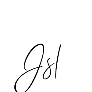 You should practise on your own different ways (Allison_Script) to write your name (Jsl) in signature. don't let someone else do it for you. Jsl signature style 2 images and pictures png