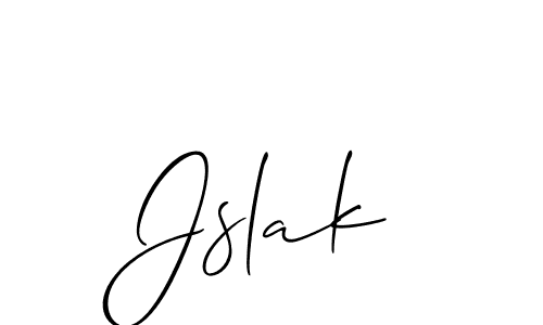 Allison_Script is a professional signature style that is perfect for those who want to add a touch of class to their signature. It is also a great choice for those who want to make their signature more unique. Get Jslak name to fancy signature for free. Jslak signature style 2 images and pictures png