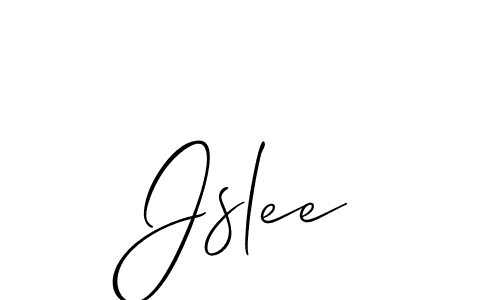 Make a beautiful signature design for name Jslee. With this signature (Allison_Script) style, you can create a handwritten signature for free. Jslee signature style 2 images and pictures png