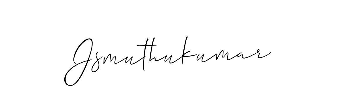 Also we have Jsmuthukumar name is the best signature style. Create professional handwritten signature collection using Allison_Script autograph style. Jsmuthukumar signature style 2 images and pictures png