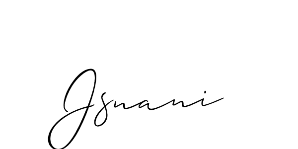 How to make Jsnani signature? Allison_Script is a professional autograph style. Create handwritten signature for Jsnani name. Jsnani signature style 2 images and pictures png