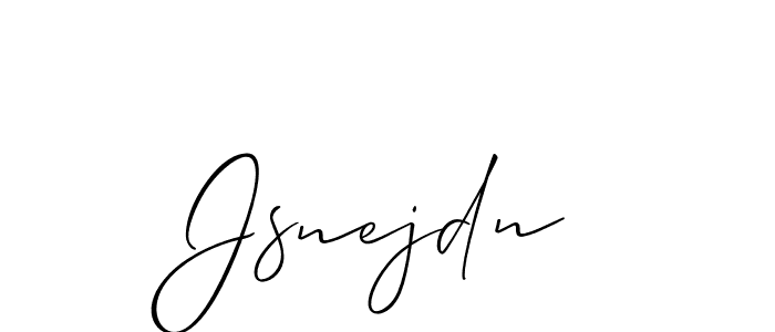 It looks lik you need a new signature style for name Jsnejdn. Design unique handwritten (Allison_Script) signature with our free signature maker in just a few clicks. Jsnejdn signature style 2 images and pictures png