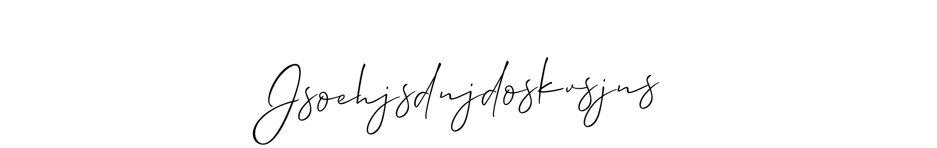 Also we have Jsoehjsdnjdoskvsjns name is the best signature style. Create professional handwritten signature collection using Allison_Script autograph style. Jsoehjsdnjdoskvsjns signature style 2 images and pictures png