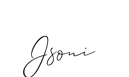Similarly Allison_Script is the best handwritten signature design. Signature creator online .You can use it as an online autograph creator for name Jsoni. Jsoni signature style 2 images and pictures png