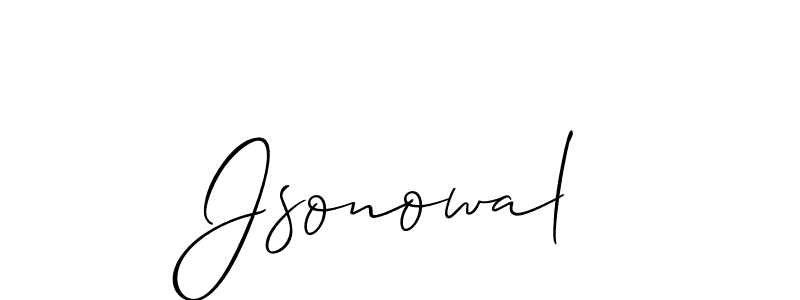 How to Draw Jsonowal signature style? Allison_Script is a latest design signature styles for name Jsonowal. Jsonowal signature style 2 images and pictures png