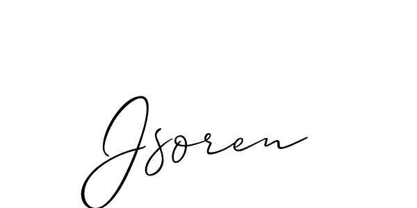 The best way (Allison_Script) to make a short signature is to pick only two or three words in your name. The name Jsoren include a total of six letters. For converting this name. Jsoren signature style 2 images and pictures png