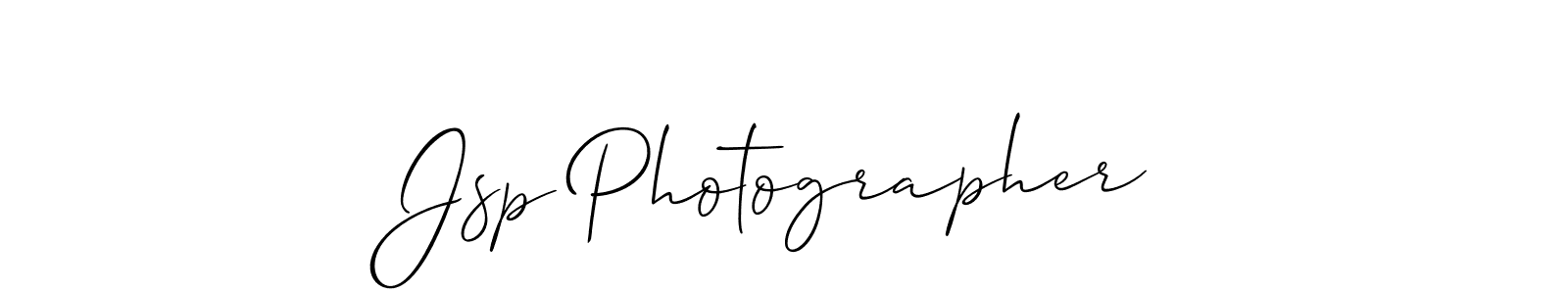 Allison_Script is a professional signature style that is perfect for those who want to add a touch of class to their signature. It is also a great choice for those who want to make their signature more unique. Get Jsp Photographer name to fancy signature for free. Jsp Photographer signature style 2 images and pictures png