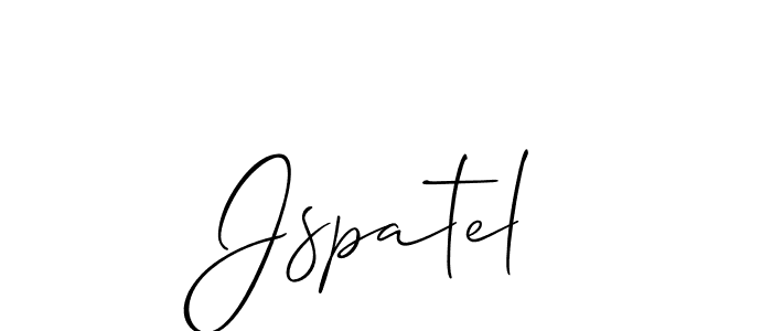 How to make Jspatel name signature. Use Allison_Script style for creating short signs online. This is the latest handwritten sign. Jspatel signature style 2 images and pictures png