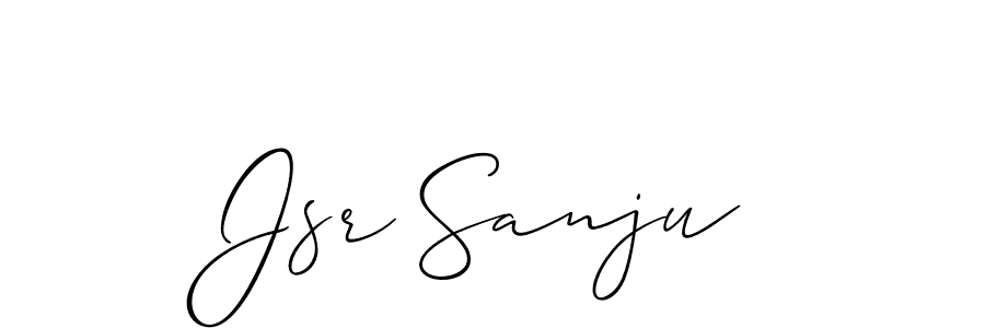 How to make Jsr Sanju name signature. Use Allison_Script style for creating short signs online. This is the latest handwritten sign. Jsr Sanju signature style 2 images and pictures png