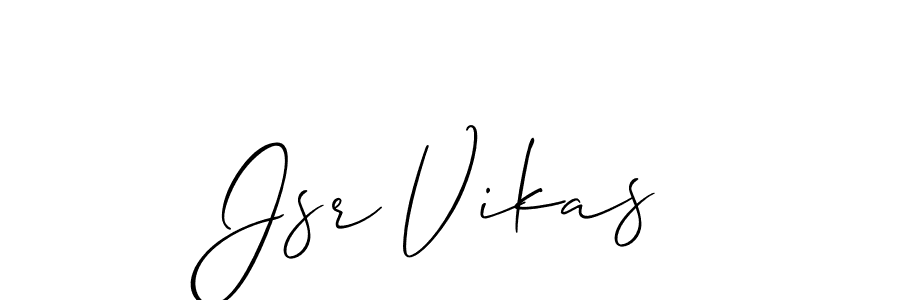 How to make Jsr Vikas name signature. Use Allison_Script style for creating short signs online. This is the latest handwritten sign. Jsr Vikas signature style 2 images and pictures png