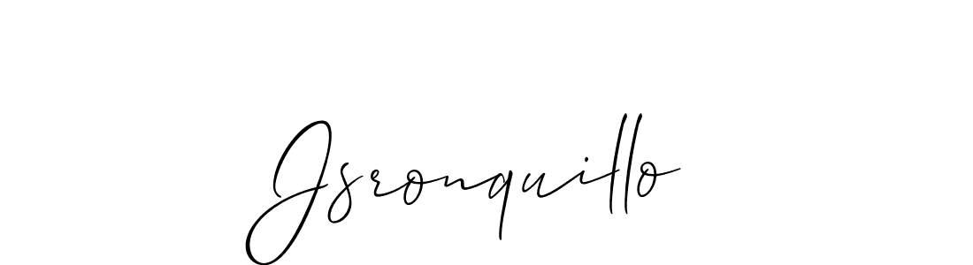 Make a beautiful signature design for name Jsronquillo. With this signature (Allison_Script) style, you can create a handwritten signature for free. Jsronquillo signature style 2 images and pictures png