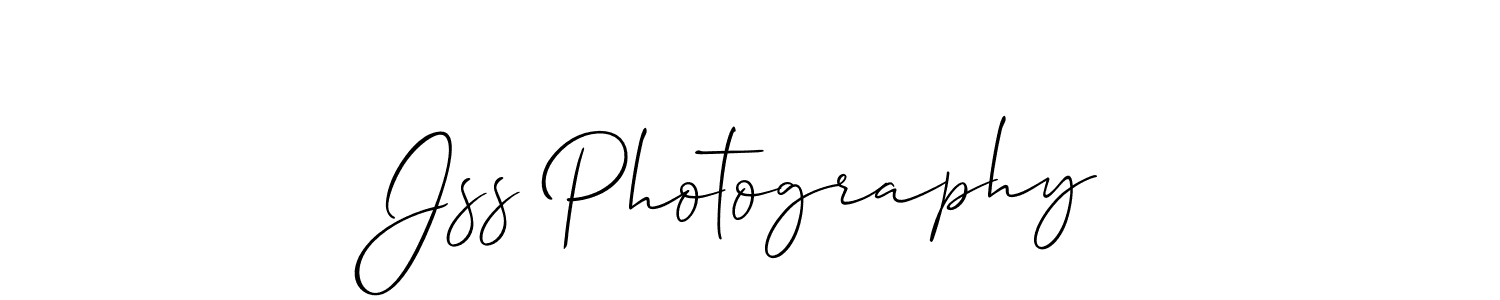 The best way (Allison_Script) to make a short signature is to pick only two or three words in your name. The name Jss Photography include a total of six letters. For converting this name. Jss Photography signature style 2 images and pictures png
