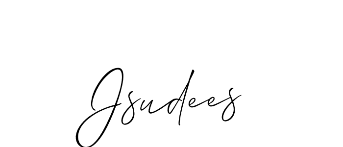 How to make Jsudees signature? Allison_Script is a professional autograph style. Create handwritten signature for Jsudees name. Jsudees signature style 2 images and pictures png