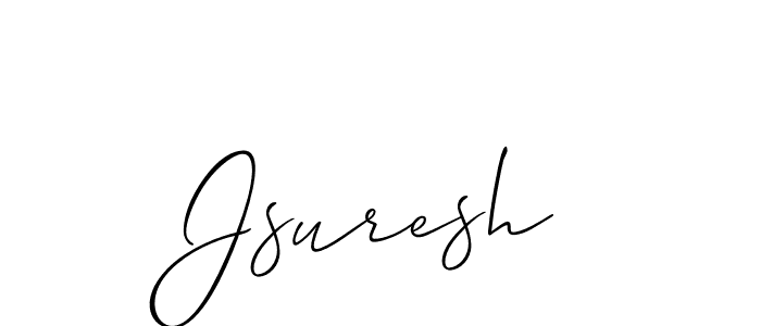 Allison_Script is a professional signature style that is perfect for those who want to add a touch of class to their signature. It is also a great choice for those who want to make their signature more unique. Get Jsuresh name to fancy signature for free. Jsuresh signature style 2 images and pictures png