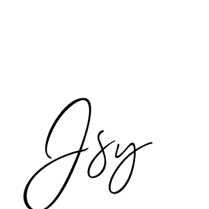 Use a signature maker to create a handwritten signature online. With this signature software, you can design (Allison_Script) your own signature for name Jsy. Jsy signature style 2 images and pictures png