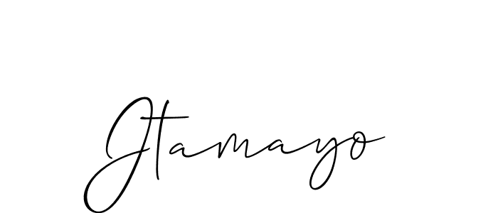 How to make Jtamayo signature? Allison_Script is a professional autograph style. Create handwritten signature for Jtamayo name. Jtamayo signature style 2 images and pictures png