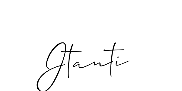 How to make Jtanti signature? Allison_Script is a professional autograph style. Create handwritten signature for Jtanti name. Jtanti signature style 2 images and pictures png