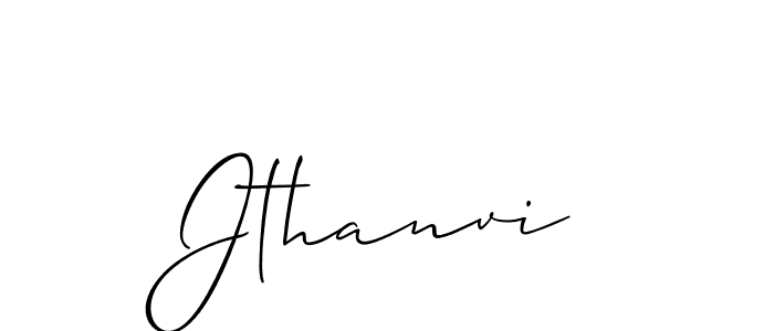 How to make Jthanvi signature? Allison_Script is a professional autograph style. Create handwritten signature for Jthanvi name. Jthanvi signature style 2 images and pictures png