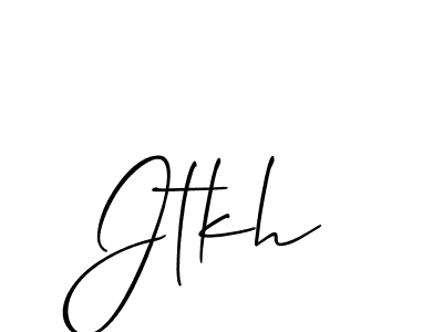 Use a signature maker to create a handwritten signature online. With this signature software, you can design (Allison_Script) your own signature for name Jtkh. Jtkh signature style 2 images and pictures png