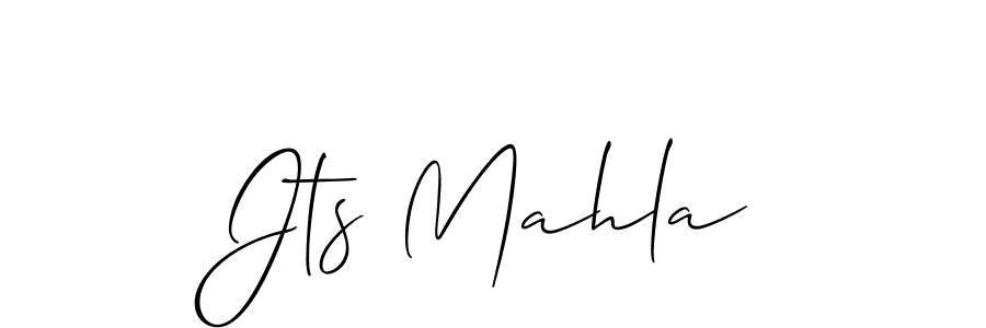 Create a beautiful signature design for name Jts Mahla. With this signature (Allison_Script) fonts, you can make a handwritten signature for free. Jts Mahla signature style 2 images and pictures png