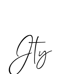 You should practise on your own different ways (Allison_Script) to write your name (Jty) in signature. don't let someone else do it for you. Jty signature style 2 images and pictures png