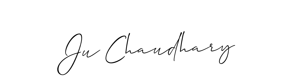 This is the best signature style for the Ju Chaudhary name. Also you like these signature font (Allison_Script). Mix name signature. Ju Chaudhary signature style 2 images and pictures png