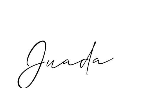 Allison_Script is a professional signature style that is perfect for those who want to add a touch of class to their signature. It is also a great choice for those who want to make their signature more unique. Get Juada name to fancy signature for free. Juada signature style 2 images and pictures png