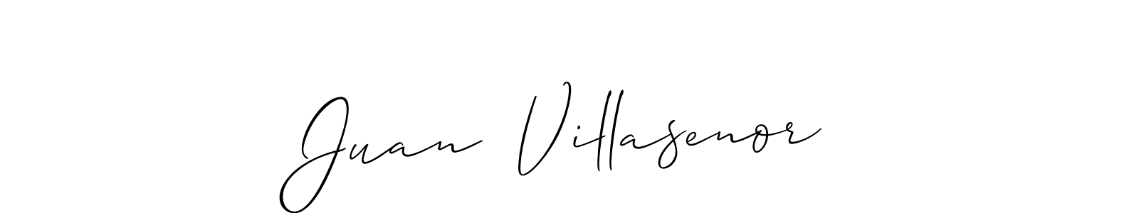 How to make Juan  Villasenor name signature. Use Allison_Script style for creating short signs online. This is the latest handwritten sign. Juan  Villasenor signature style 2 images and pictures png