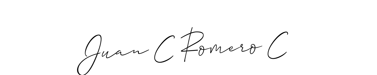 Juan C Romero C stylish signature style. Best Handwritten Sign (Allison_Script) for my name. Handwritten Signature Collection Ideas for my name Juan C Romero C. Juan C Romero C signature style 2 images and pictures png