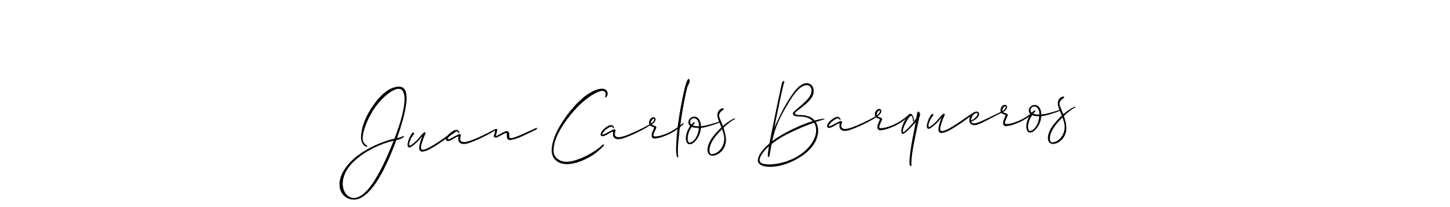 Use a signature maker to create a handwritten signature online. With this signature software, you can design (Allison_Script) your own signature for name Juan Carlos Barqueros. Juan Carlos Barqueros signature style 2 images and pictures png