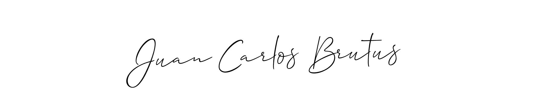 Design your own signature with our free online signature maker. With this signature software, you can create a handwritten (Allison_Script) signature for name Juan Carlos Brutus. Juan Carlos Brutus signature style 2 images and pictures png