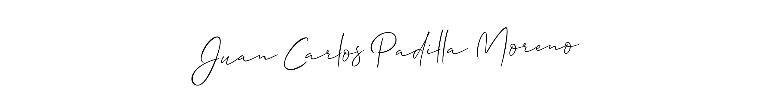 How to make Juan Carlos Padilla Moreno signature? Allison_Script is a professional autograph style. Create handwritten signature for Juan Carlos Padilla Moreno name. Juan Carlos Padilla Moreno signature style 2 images and pictures png