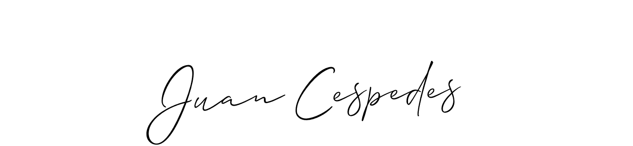 How to make Juan Cespedes signature? Allison_Script is a professional autograph style. Create handwritten signature for Juan Cespedes name. Juan Cespedes signature style 2 images and pictures png
