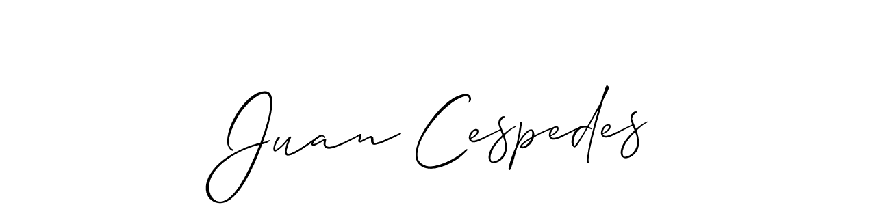 Juan Cespedes stylish signature style. Best Handwritten Sign (Allison_Script) for my name. Handwritten Signature Collection Ideas for my name Juan Cespedes. Juan Cespedes signature style 2 images and pictures png