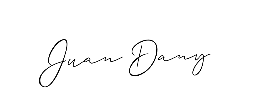 How to make Juan Dany signature? Allison_Script is a professional autograph style. Create handwritten signature for Juan Dany name. Juan Dany signature style 2 images and pictures png