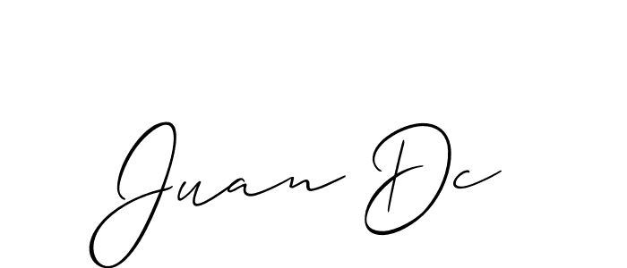 Use a signature maker to create a handwritten signature online. With this signature software, you can design (Allison_Script) your own signature for name Juan Dc. Juan Dc signature style 2 images and pictures png