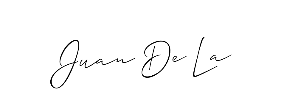 How to make Juan De La signature? Allison_Script is a professional autograph style. Create handwritten signature for Juan De La name. Juan De La signature style 2 images and pictures png