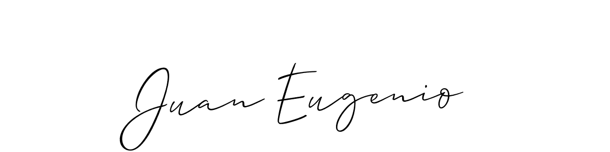 Use a signature maker to create a handwritten signature online. With this signature software, you can design (Allison_Script) your own signature for name Juan Eugenio. Juan Eugenio signature style 2 images and pictures png