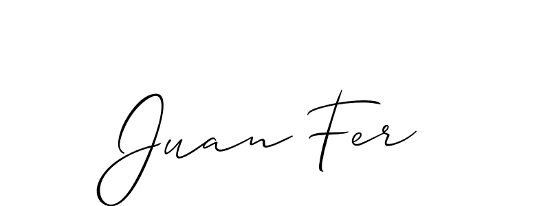 How to make Juan Fer signature? Allison_Script is a professional autograph style. Create handwritten signature for Juan Fer name. Juan Fer signature style 2 images and pictures png