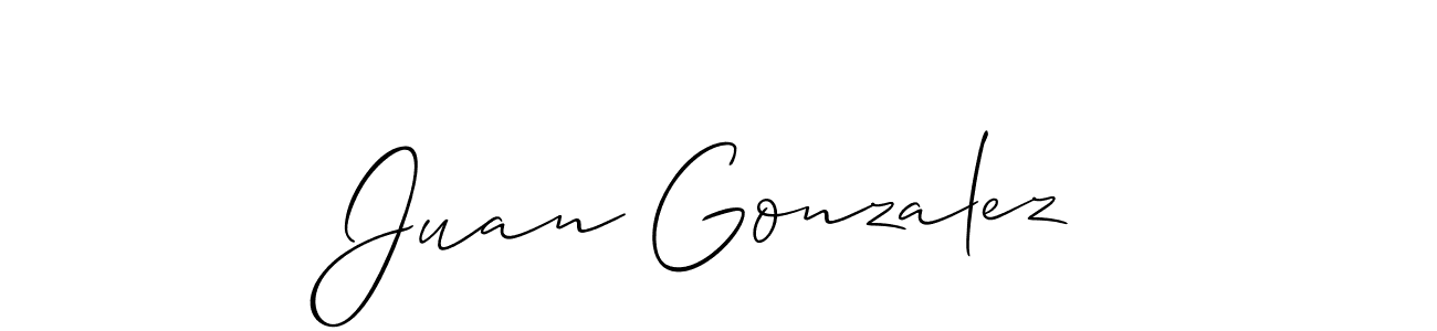 Create a beautiful signature design for name Juan Gonzalez. With this signature (Allison_Script) fonts, you can make a handwritten signature for free. Juan Gonzalez signature style 2 images and pictures png