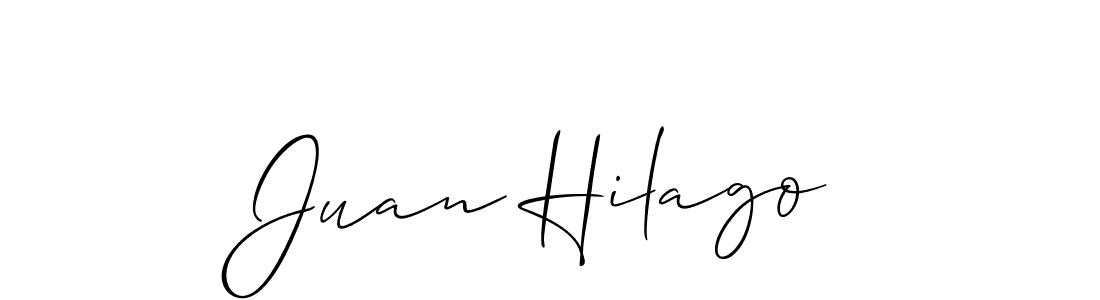 Design your own signature with our free online signature maker. With this signature software, you can create a handwritten (Allison_Script) signature for name Juan Hilago. Juan Hilago signature style 2 images and pictures png