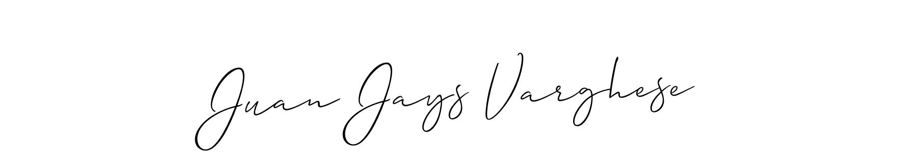 Juan Jays Varghese stylish signature style. Best Handwritten Sign (Allison_Script) for my name. Handwritten Signature Collection Ideas for my name Juan Jays Varghese. Juan Jays Varghese signature style 2 images and pictures png