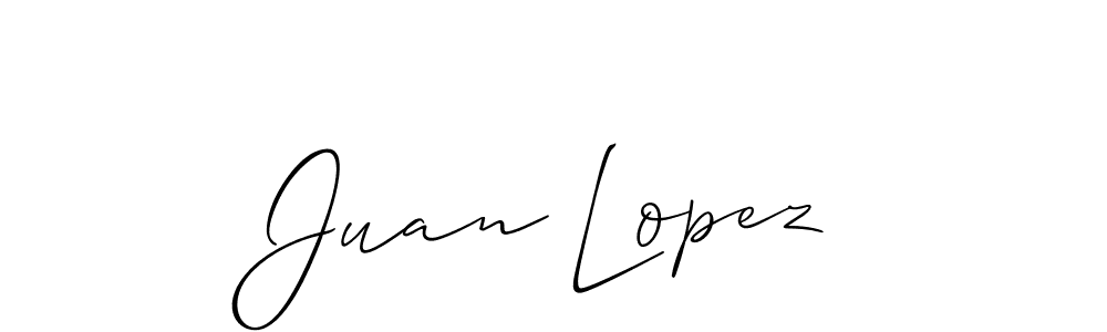 Use a signature maker to create a handwritten signature online. With this signature software, you can design (Allison_Script) your own signature for name Juan Lopez. Juan Lopez signature style 2 images and pictures png