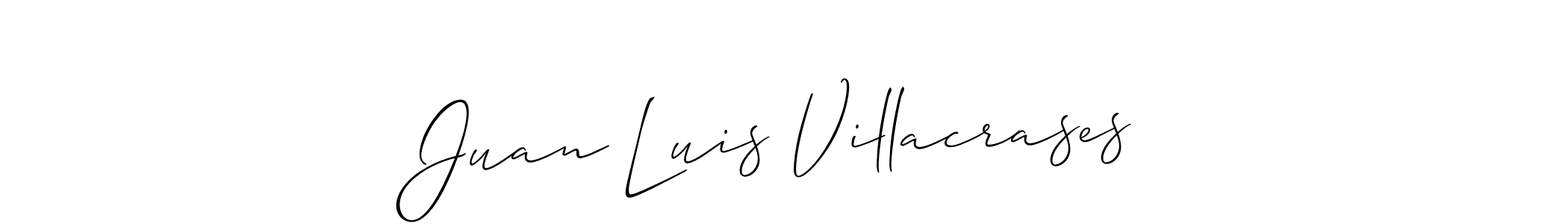 Design your own signature with our free online signature maker. With this signature software, you can create a handwritten (Allison_Script) signature for name Juan Luis Villacrases. Juan Luis Villacrases signature style 2 images and pictures png