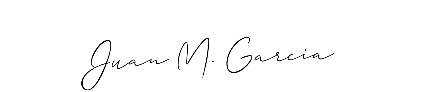How to Draw Juan M. Garcia signature style? Allison_Script is a latest design signature styles for name Juan M. Garcia. Juan M. Garcia signature style 2 images and pictures png