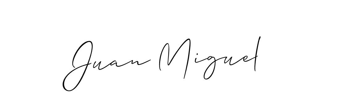 Make a beautiful signature design for name Juan Miguel. With this signature (Allison_Script) style, you can create a handwritten signature for free. Juan Miguel signature style 2 images and pictures png