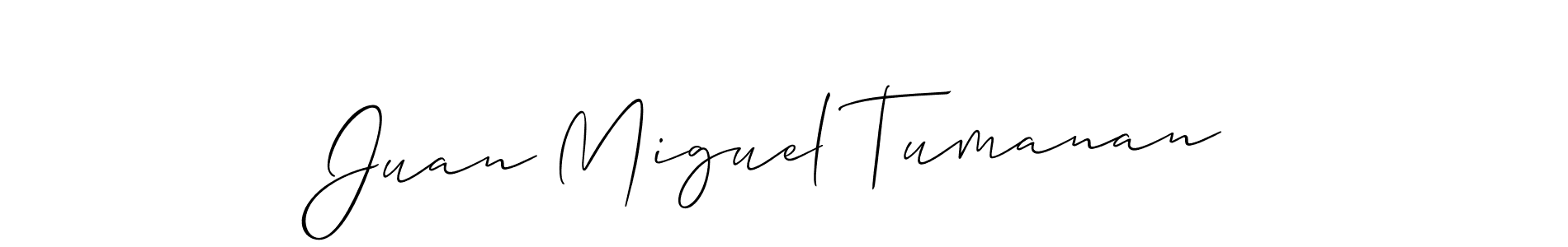 Juan Miguel Tumanan stylish signature style. Best Handwritten Sign (Allison_Script) for my name. Handwritten Signature Collection Ideas for my name Juan Miguel Tumanan. Juan Miguel Tumanan signature style 2 images and pictures png