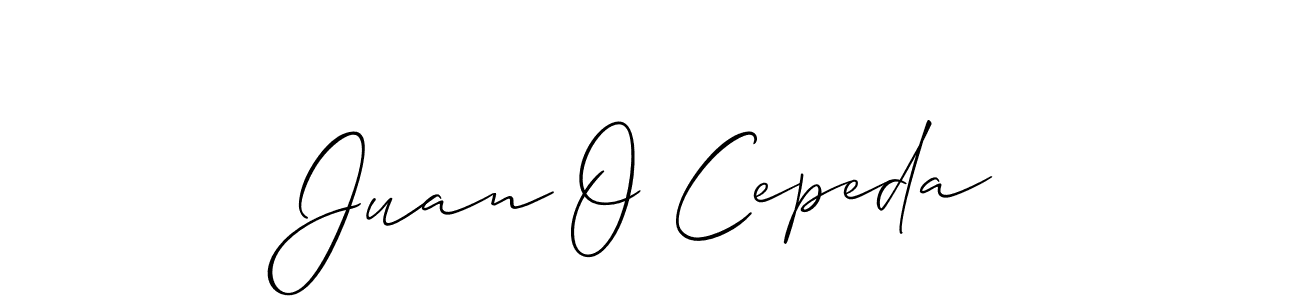 How to make Juan O Cepeda name signature. Use Allison_Script style for creating short signs online. This is the latest handwritten sign. Juan O Cepeda signature style 2 images and pictures png