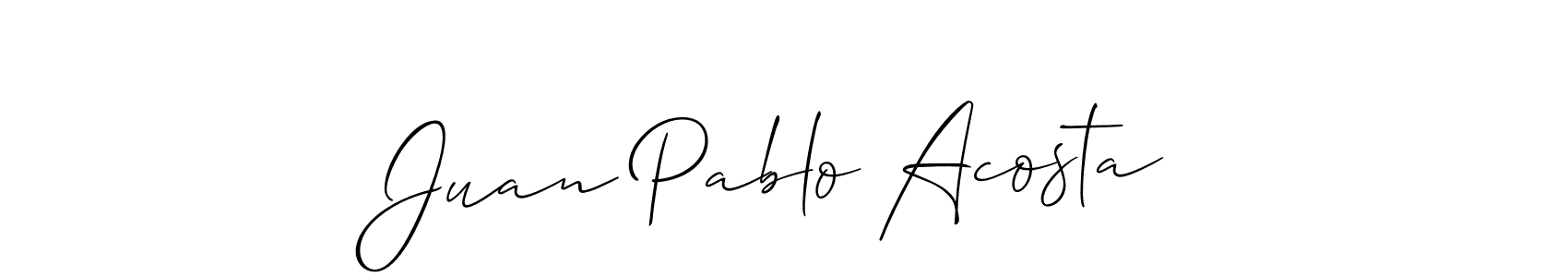 Juan Pablo Acosta stylish signature style. Best Handwritten Sign (Allison_Script) for my name. Handwritten Signature Collection Ideas for my name Juan Pablo Acosta. Juan Pablo Acosta signature style 2 images and pictures png